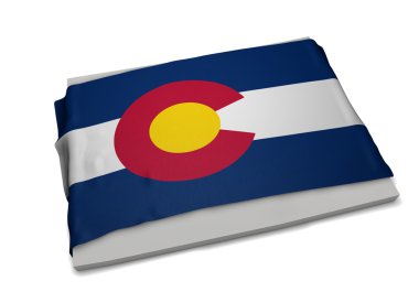 Colorado (seri şeklinde kapsayan gerçekçi bayrak)