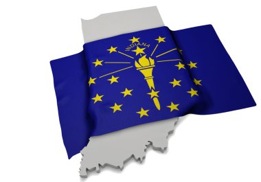 Indiana (seri şeklinde kapsayan gerçekçi bayrak)