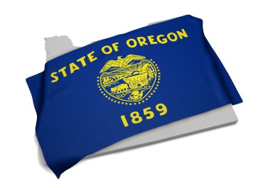 Oregon (seri şeklinde kapsayan gerçekçi bayrak)