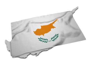 Kıbrıs (seri şeklinde kapsayan gerçekçi bayrak)