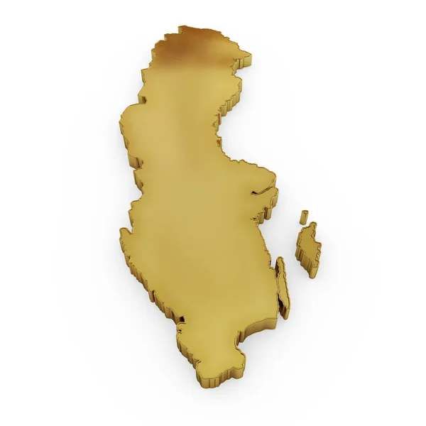 The photorealistic golden shape of Sweden (series) — Zdjęcie stockowe