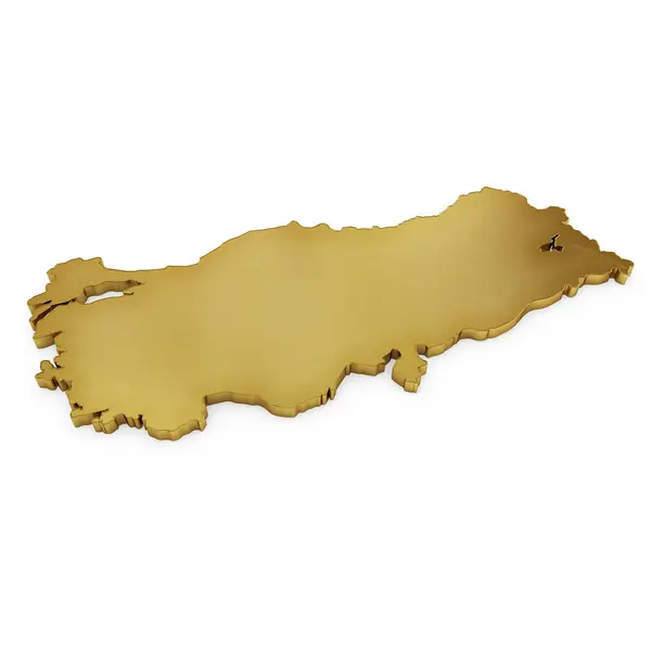 The photorealistic golden shape of Turkey (series) — Stock Fotó