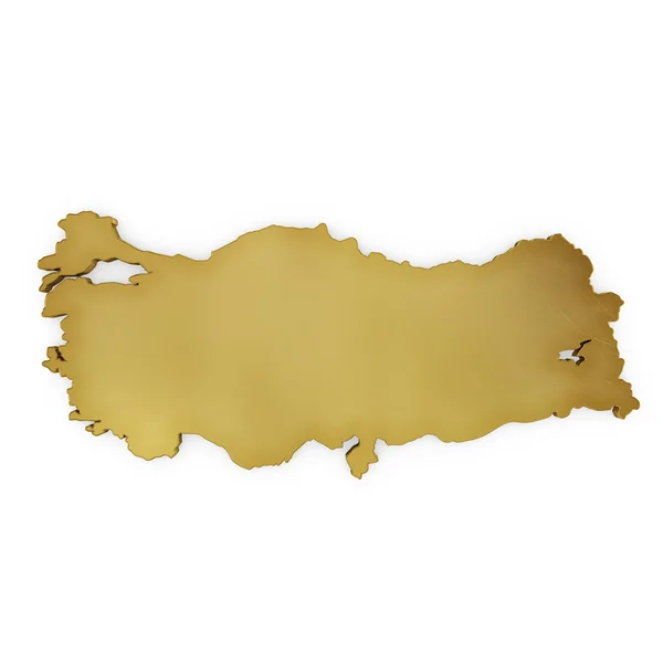 The photorealistic golden shape of Turkey (series) — Stock Fotó