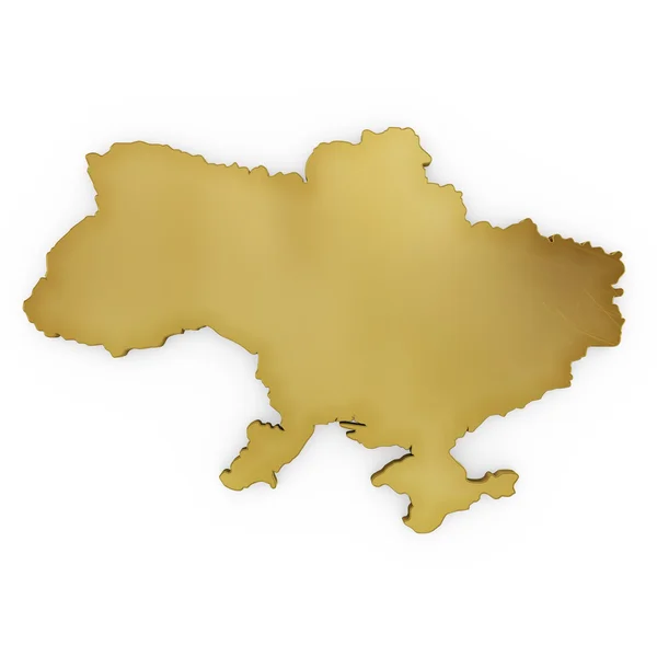 The photorealistic golden shape of Ukraine (series) — 스톡 사진