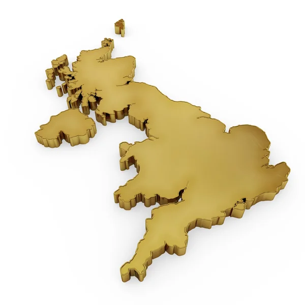 La forme dorée photoréaliste du Royaume-Uni (série ) — Photo