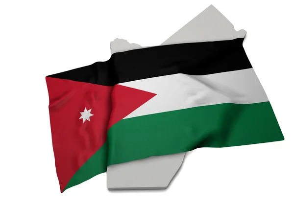 Realistische Flagge in jordanischer Form (Serie) — Stockfoto