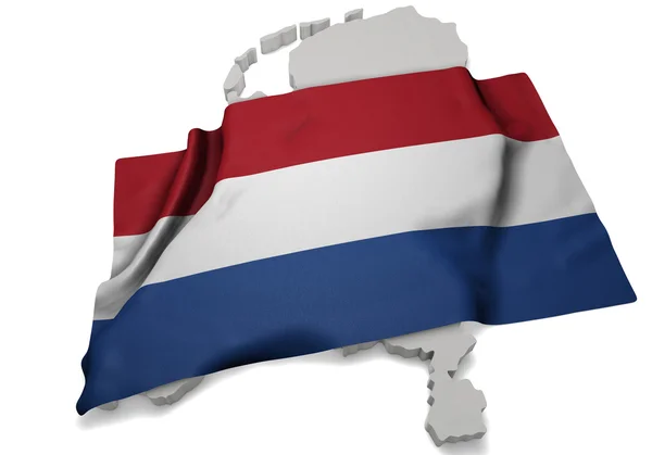 现实国旗覆盖荷兰 (系列的形状) — 图库照片