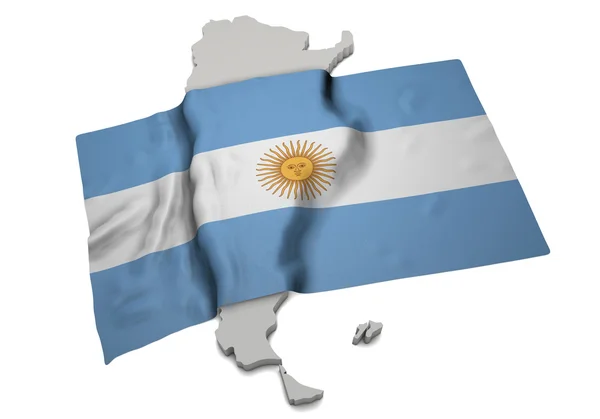 Reális zászló, amely Argentína (sorozat alakja) — Stock Fotó