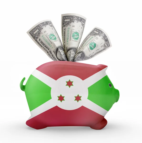 Prasátko s vlajka Burundi. (série) — Stock fotografie