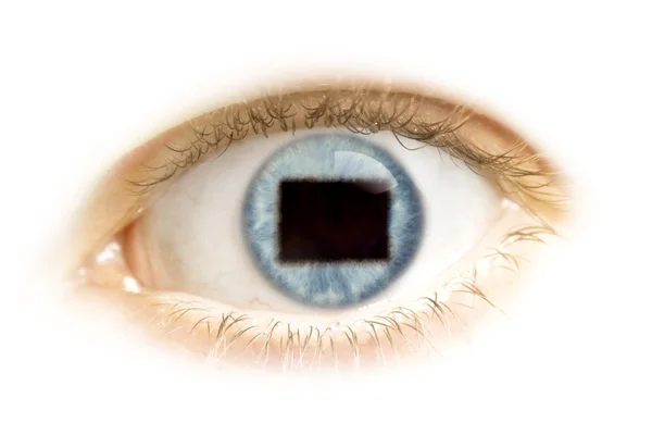 Close-up de um olho com o aluno na forma de Colorado. (seri — Fotografia de Stock