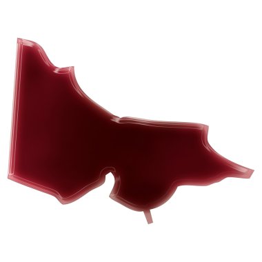 A pool of blood (or wine) that formed the shape of Victoria. (se