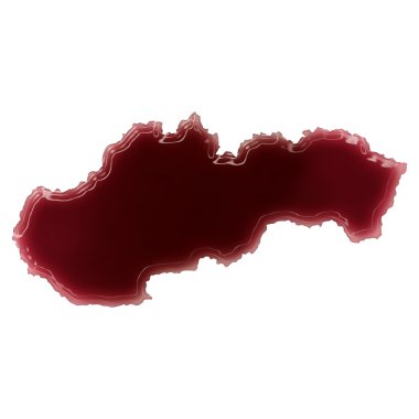 A pool of blood (or wine) that formed the shape of Slovakia. (se