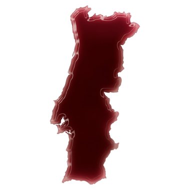 A pool of blood (or wine) that formed the shape of Portugal. (se