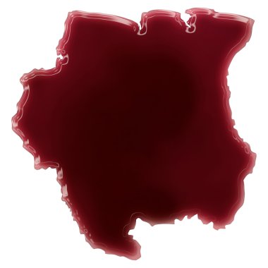 A pool of blood (or wine) that formed the shape of Suriname. (se