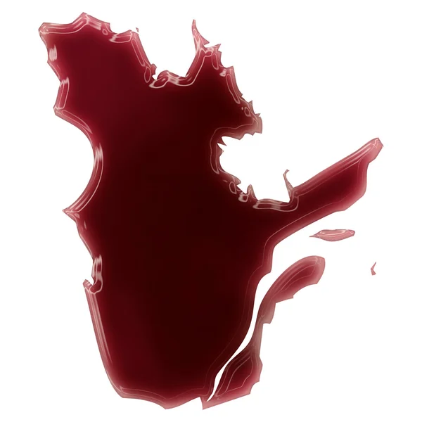 A pool of blood (or wine) that formed the shape of Quebec. (seri — Stockfoto