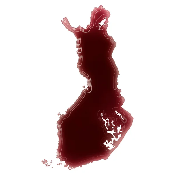 A pool of blood (or wine) that formed the shape of Finland. (ser — Stockfoto