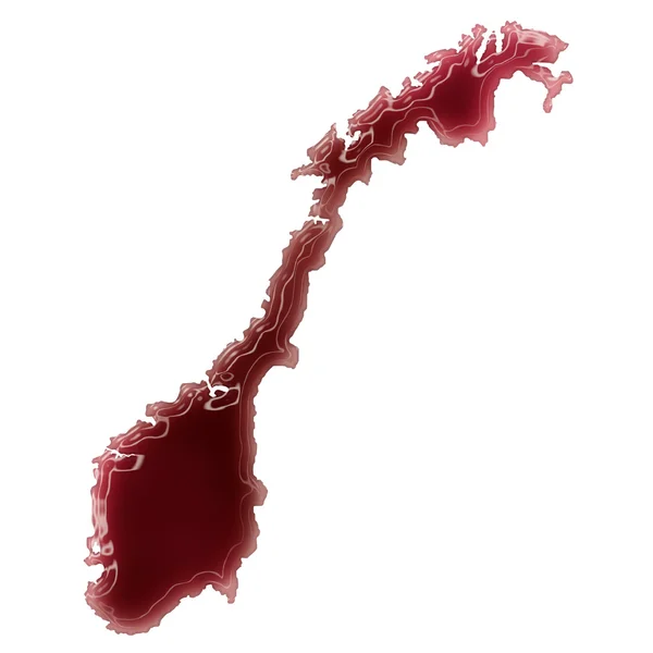 A pool of blood (or wine) that formed the shape of Norway. (seri — Stockfoto