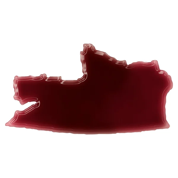 A pool of blood (or wine) that formed the shape of Russian Feder — ストック写真