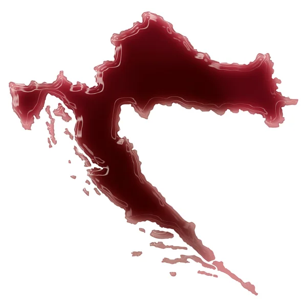 A pool of blood (or wine) that formed the shape of Croatia. (ser — 스톡 사진