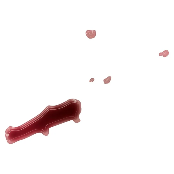 A pool of blood (or wine) that formed the shape of Johnston Atol — Stock Photo, Image