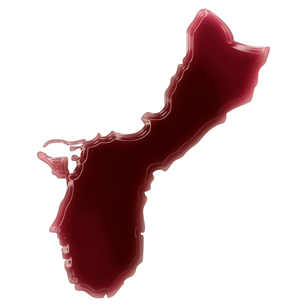 A pool of blood (or wine) that formed the shape of Guam. (series — ストック写真