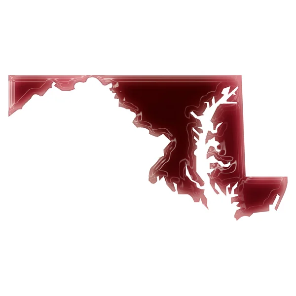 A pool of blood (or wine) that formed the shape of Maryland. (se — Stockfoto