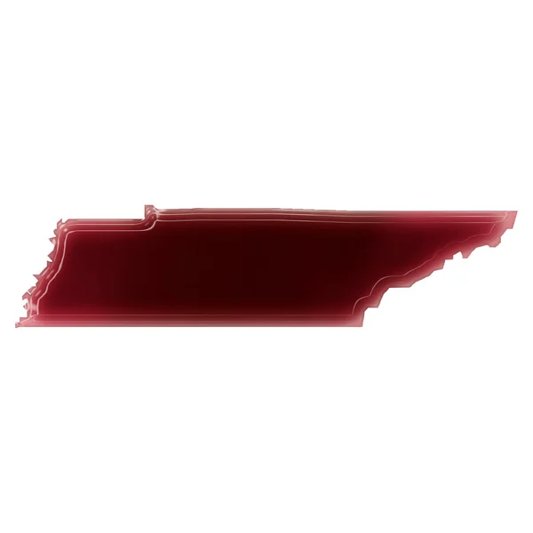 A pool of blood (or wine) that formed the shape of Tennessee. (s — Stockfoto