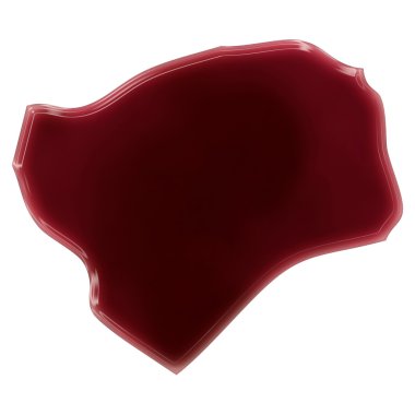 A pool of blood (or wine) that formed the shape of Guinea-Bissau