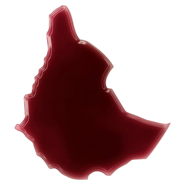 A pool of blood (or wine) that formed the shape of Ethiopia. (se — ストック写真