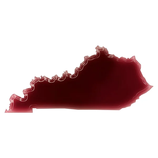 A pool of blood (or wine) that formed the shape of Kentucky. (se — Stockfoto