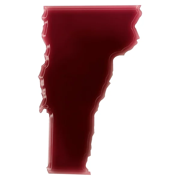 A pool of blood (or wine) that formed the shape of Vermont. (ser — Stock Photo, Image