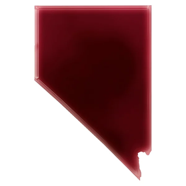 Un charco de sangre (o vino) que formó la forma de Nevada. (seri — Foto de Stock