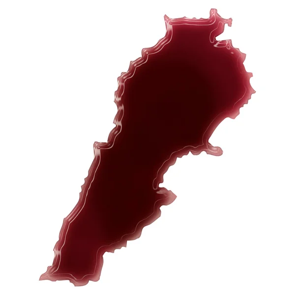 A pool of blood (or wine) that formed the shape of Lebanon. (ser — Stock Fotó