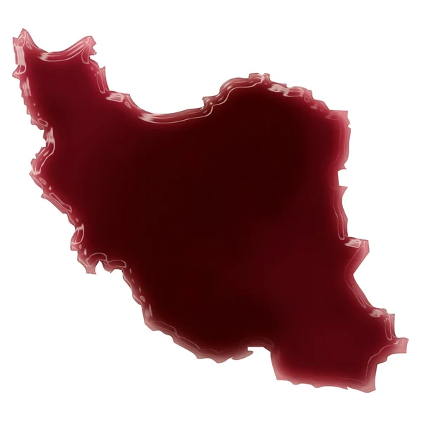 A pool of blood (or wine) that formed the shape of Iran. (series — ストック写真