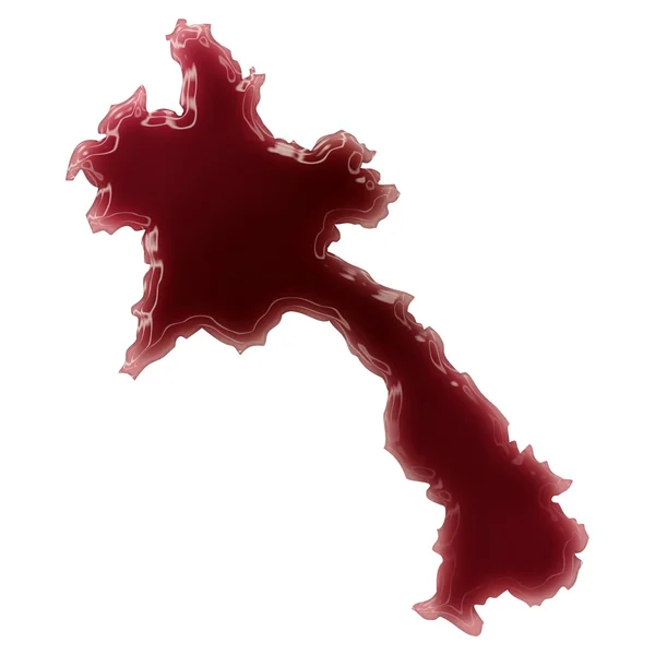 A pool of blood (or wine) that formed the shape of Laos. (series — ストック写真