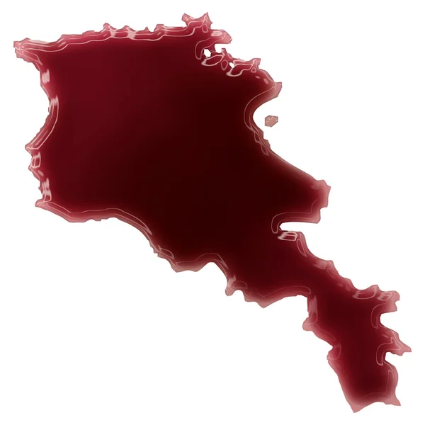 A pool of blood (or wine) that formed the shape of Armenia. (ser — Stock Fotó