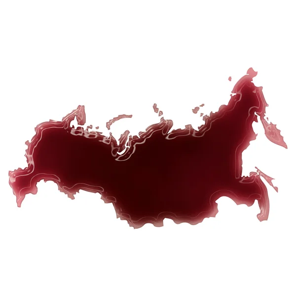 Une mare de sang (ou de vin) qui a formé la forme de la Russie. (seri — Photo