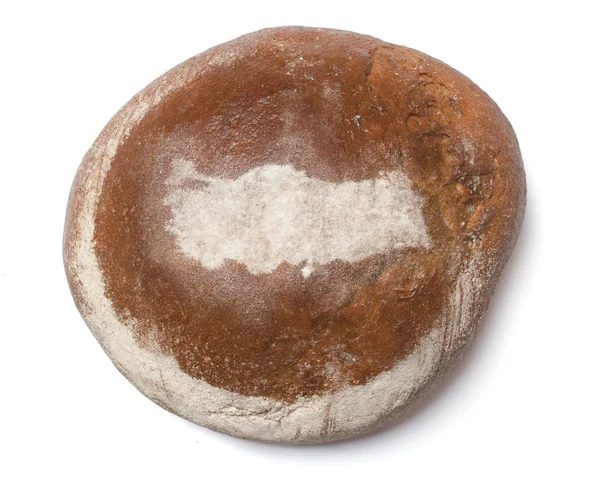 A loaf of fresh bread covered with rye flour in the shape of Tur