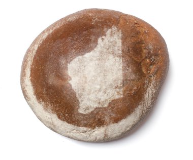 Çavdar unu Wes şeklinde taze ekmek kaplı