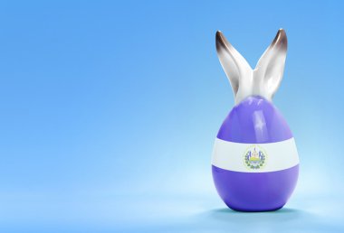 Colorful cute easter egg and the flag of El Salvador .(series)