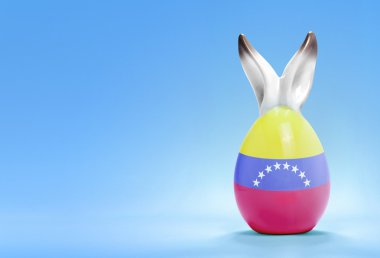 Colorful cute easter egg and the flag of Venezuela .(series)
