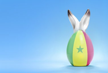 Colorful cute easter egg and the flag of Senegal .(series)