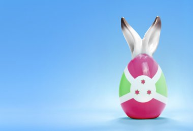Colorful cute easter egg and the flag of Burundi .(series)