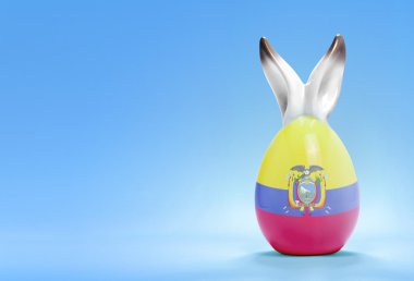 Colorful cute easter egg and the flag of Ecuador .(series)