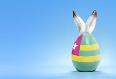 Colorful cute easter egg and the flag of Togo .(series)