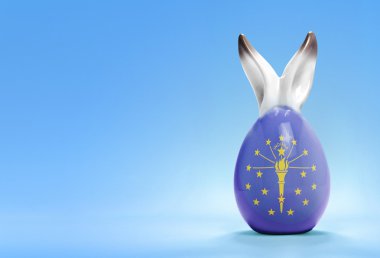 Colorful cute easter egg and the flag of Indiana .(series)