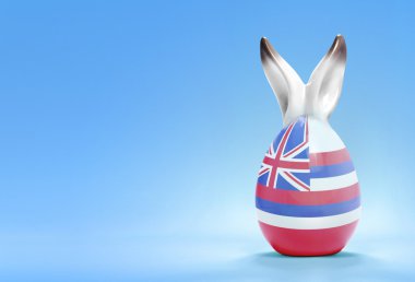 Colorful cute easter egg and the flag of Hawaii .(series)