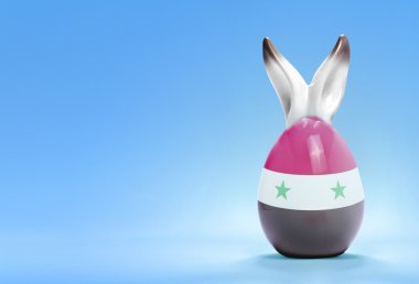 Colorful cute easter egg and the flag of Syria .(series)