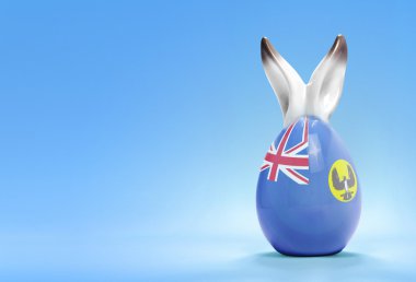 Colorful cute easter egg and the flag of South Australia .(serie