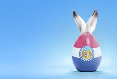 Colorful cute easter egg and the flag of Missouri .(series)